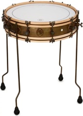 A&F Drum Company Gun Shot Snare Drum - 4 x 18 inch - Raw Brass