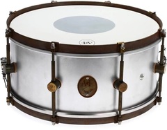 A&F Drum Company Raw Aluminum Snare Drum - 5.5 x 14 inch