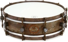 A&F Drum Company A&F'ers Bell Series Raw Brass Snare Drum - 4 x 14 inch
