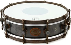 A&F Drum Company A&F'ers Bell Series Raw Steel Snare Drum - 4 x 14 inch