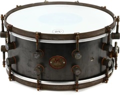 A&F Drum Company A&F'ers Bell Series Raw Steel Snare Drum - 6.5 x 14 inch