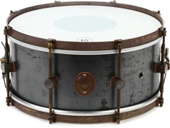 A&F Drum Company Raw Steel Snare Drum - 6.5 x 14 inch
