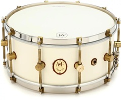 A&F Drum Company 1901 Limited-edition Maple Snare Drum - 6.5-inch x 14-inch - Antique White