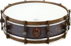 A&F Drum Company Raw Copper Snare Drum - 4 x 14 inch