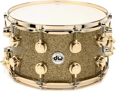 DW Collector's Series Snare Drum - 8 x 14 inch - Gold Glass FinishPly with Gold Hardware