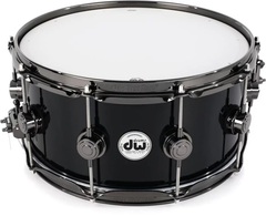 DW Collector's Series Snare Drum - 6.5 x 14 inch - Gloss Black with Black Nickel Hardware