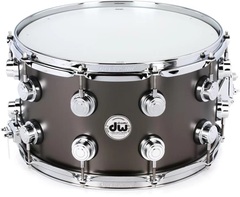 DW Collector's Series Metal Snare Drum - 8 x 14 inch - Satin Black Over Brass