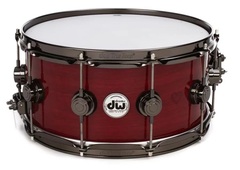 DW Collector's Series Purpleheart Wood Snare Drum - 6.5 x 14 inch - Black Nickel