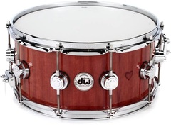 DW Collector's Series Purpleheart Wood Snare Drum - 6.5 x 14 inch - Chrome