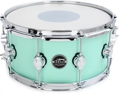 DW Performance Series Snare Drum - 6.5 x 14 inch - Satin Sea Foam - Sweetwater Exclusive
