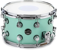 DW Performance Series Snare Drum - 8 x 14 inch - Satin Sea Foam - Sweetwater Exclusive