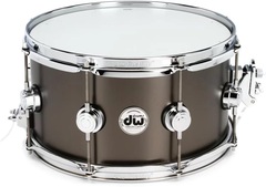 DW Collector's Series Metal Snare Drum - 7 x 13 inch - Satin Black Over Brass
