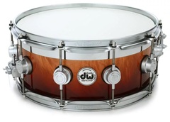 DW Collector's Series Exotic Top Edge Snare Drum - 6 x 14 inch - Tobacco Fade over Mapa Burl