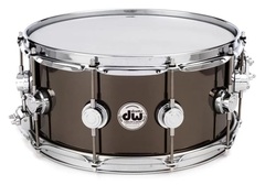 DW Collector's Series Metal Snare Drum - 6.5 x 14 inch - Black Nickel Over Brass 1mm