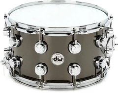 DW Collector's Series Metal Snare Drum - 8 x 14 inch - Black Nickel over Brass