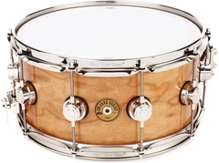 DW Collector's Jazz Cherry/Gum Snare Drum - 6.5 x 14 inch - Natural Hard Satin