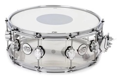 DW Design Series Acrylic Snare Drum - 5.5 x 14 inch - Clear Acrylic