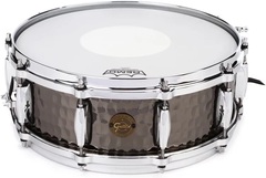 Gretsch Drums Hammered Black Steel Snare Drum - 5 x 14 inch
