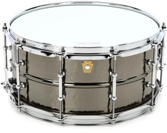 Ludwig Black Beauty Snare Drum - 6.5 x 14 inch - Black Nickel Hammered with Tube Lugs
