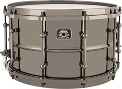 Ludwig Universal Black Brass Snare Drum - 8-inch x 14-inch, Black Nickel Hardware