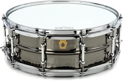 Ludwig Black Beauty Snare Drum - 5 x 14 inch - Hammered Black Nickel with Tube Lugs