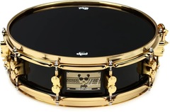 PDP Eric Hernandez Signature Snare Drum - 4 x 14 inch - Black with Gold Hardware