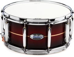 Pearl Masters Maple Complete Snare Drum - 14 x 6.5 inch - Natural Banded Redburst