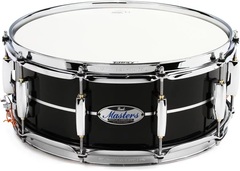 Pearl Masters Maple Complete Snare Drum - 14 x 5.5 inch - Quicksilver Black