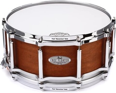 Pearl Free Floater Mahogany/Maple Snare Drum - 14 x 6.5 inch - Satin Mahogany on Maple