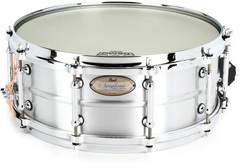 Pearl Symphonic Aluminum Snare Drum - 5.5-inch x 14-inch, Natural Brushed