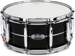 Pearl Masters Maple Complete Snare Drum - 14 x 6.5 inch - Quicksilver Black