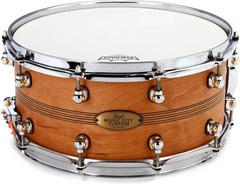 Pearl Music City Custom Solid Cherry Snare Drum - 14 x 6.5 inch - Natural with Boxwood-Rosewood Inlay