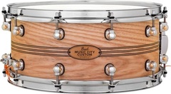 Pearl Music City Custom Solid Ash Snare Drum - 14 x 6.5 inch - Boxwood-Rose Inlay