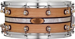 Pearl Music City Custom Solid Ash Snare Drum - 14 x 6.5 inch - Natural with DuoBand Ebony Marine Inlay
