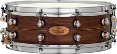 Pearl Music City Custom Solid Walnut Snare Drum - 14 x 5 inch - Natural with Boxwood-Rosewood Inlay
