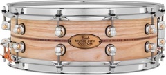 Pearl Music City Custom Solid Ash Snare Drum - 14 x 5 inch - Natural with Boxwood-Rosewood Inlay