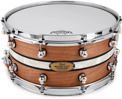 Pearl Music City Custom Solid Cherry Snare Drum - 14 x 6.5 inch - Natural with DuoBand Ebony Marine Inlay