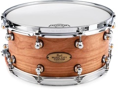 Pearl Music City Custom Solid Cherry Snare Drum - 14 x 6.5 inch - Natural Hand-Rubbed Finish