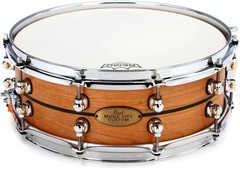 Pearl Music City Custom Solid Cherry Snare Drum - 14 x 5 inch - Natural with Ebony Inlay
