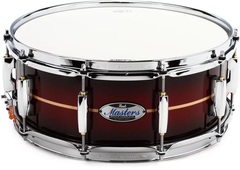 Pearl Masters Maple Complete Snare Drum - 14 x 5.5 inch - Natural Banded Redburst