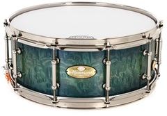 Pearl Masterworks Heritage Snare Drum - 15 x 6 inch - Scuba Blue Tamo