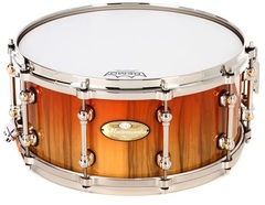 Pearl Masterworks Maple Snare Drum - 14 x 6.5 inch - Brown Fade over Black Limba