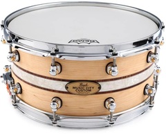 Pearl Music City Custom Solid Maple Snare Drum - 14 x 6.5 inch - Kingwood Royal Inlay