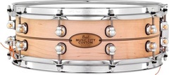 Pearl Music City Custom Solid Maple Snare Drum - 14 x 5 inch - Natural with Boxwood-Rosewood Inlay