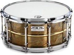 Pork Pie Percussion Brass Patina Snare Drum - 6.5 x 14 inch