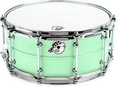 Pork Pie Percussion Aluminum Snare Drum - 6.5 x 14 inch - Seafoam Green Lacquer