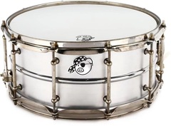 Pork Pie Percussion Aged Aluminum Snare Drum - 6.5 x 14 inch