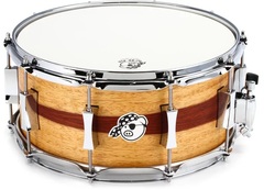 Pork Pie Percussion Maple-Ash Snare Drum - 6.5 x 14 inch - Padauk Sap Veneer