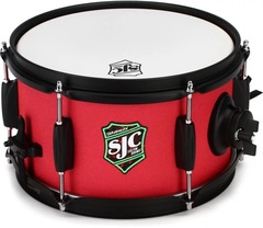 SJC Custom Drums Thrash Can Side Snare Drum - 6 x 10 inch - Red Grip Tape Wrap