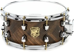 SJC Custom Drums USA Custom Snare Drum - 6.75 x 14 inch - Chevron Wood Print